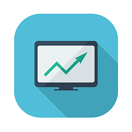 矢量卡通创意办公电脑数据图标