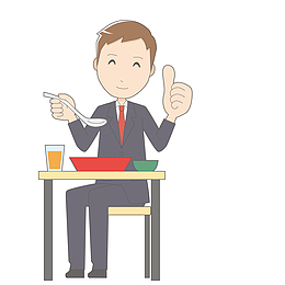 吃午餐的商务人士设计