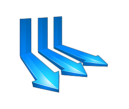 蓝色商务箭头矢量图