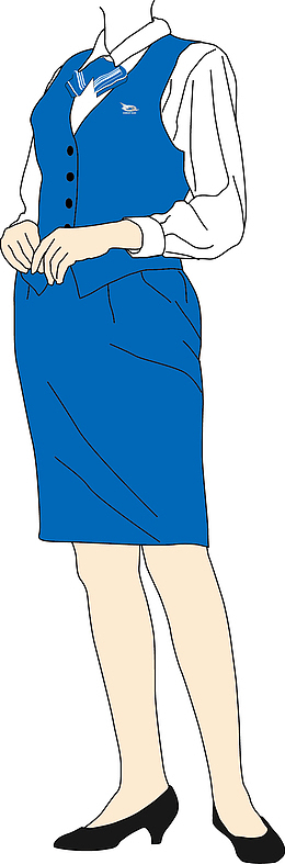 蓝色空姐服装