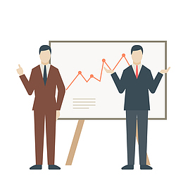 卡通开会商务人士矢量图