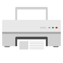 商务学习办公文具打印机矢量素材