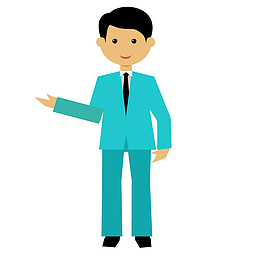 西服套装男士扁平矢量人物插图