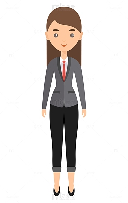 手绘商务上班族女士