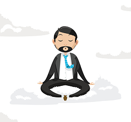 在云端打坐思考的人