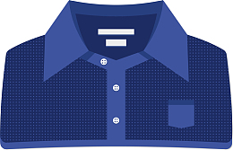 卡通蓝色衬衫免抠png