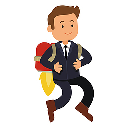 扁平化招聘人物卡通