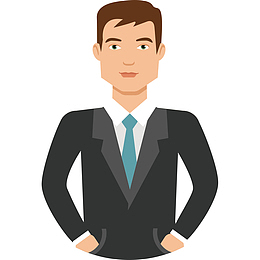 扁平化招聘人物矢量