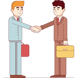 扁平化招聘人物矢量