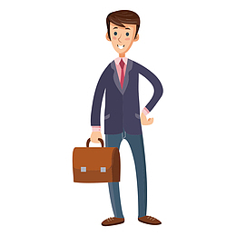 扁平化招聘人物卡通