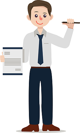 矢量微笑的商务男子png图