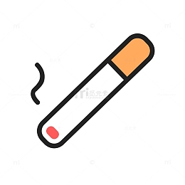 彩色手绘香烟元素