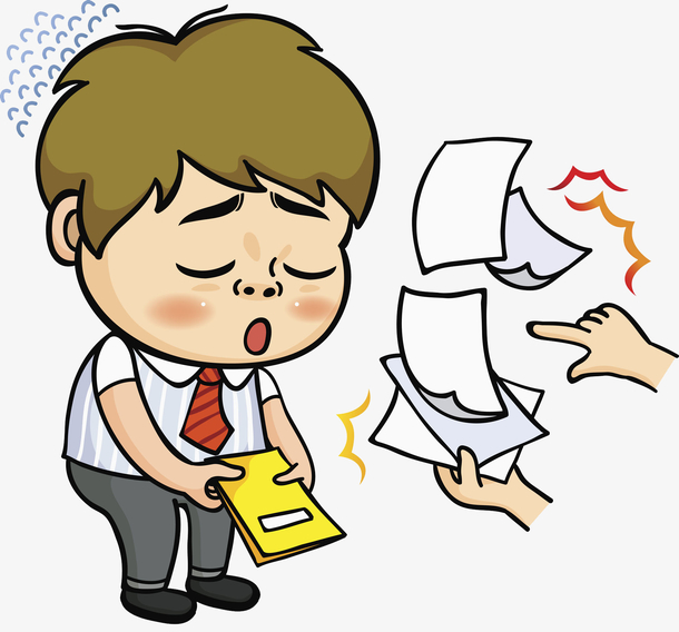 被训斥的男人免抠图