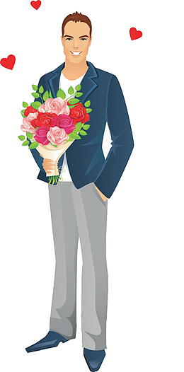 商务白领男士求爱图片