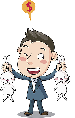 抓兔子的男人