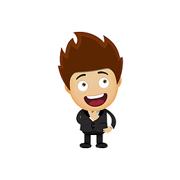卡通思考的男人免抠图