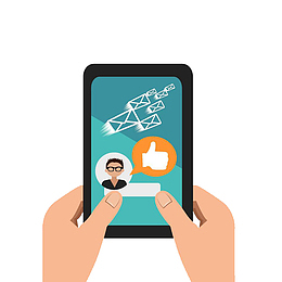 手拿手机发送信息