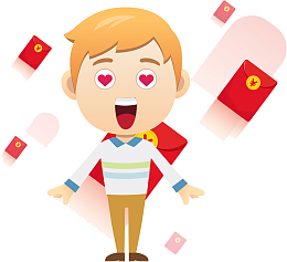 收到大量红包的男子