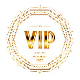 金色vip商务标签元素