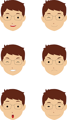 矢量图男士表情包