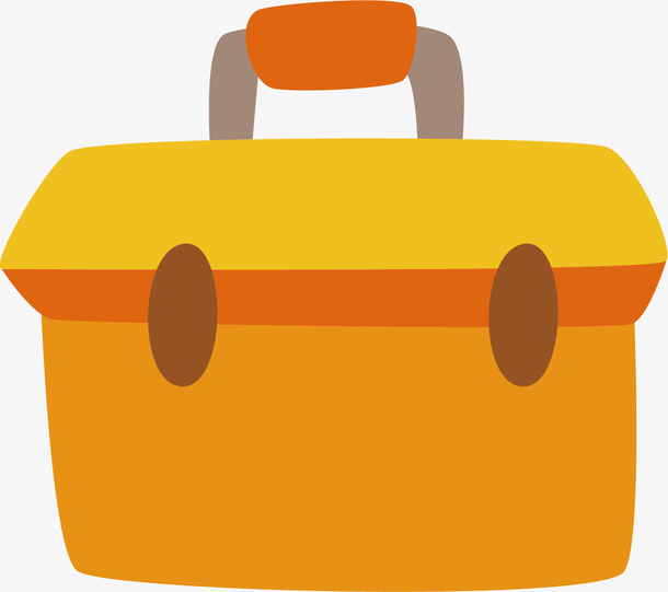 矢量图黄色收纳箱