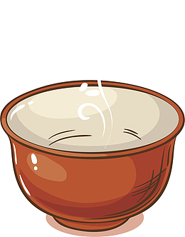 矢量图冒着烟雾的茶水