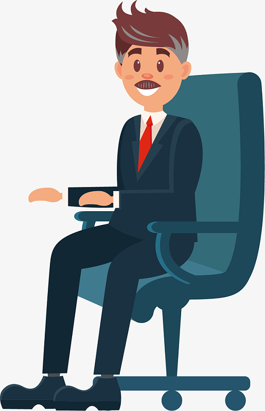 矢量图中老年高层人士