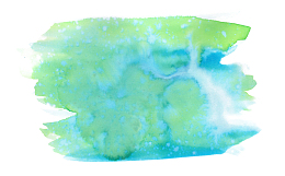 水彩绿蓝圆圈喷溅