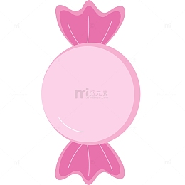 粉色扁平化糖果食物