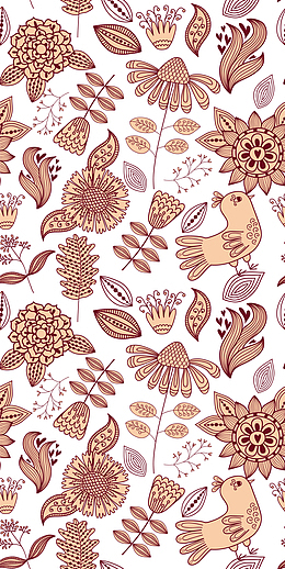 咖啡色花鸟背景