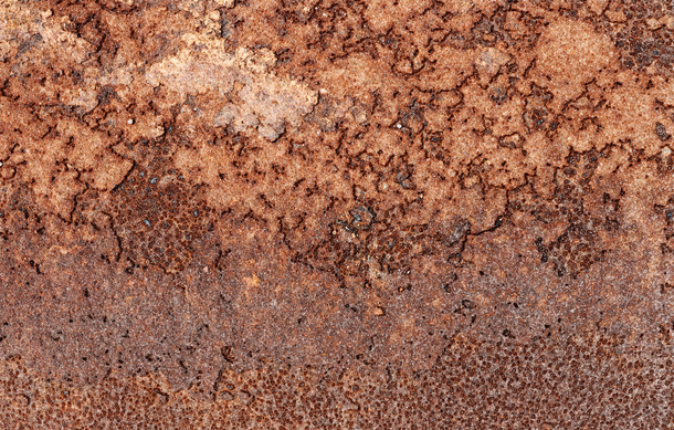 黄色钢板大面积脱落金属腐朽纹理