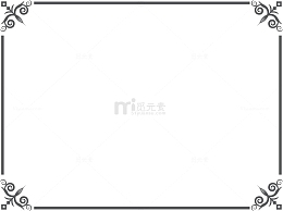 黑色花纹框架