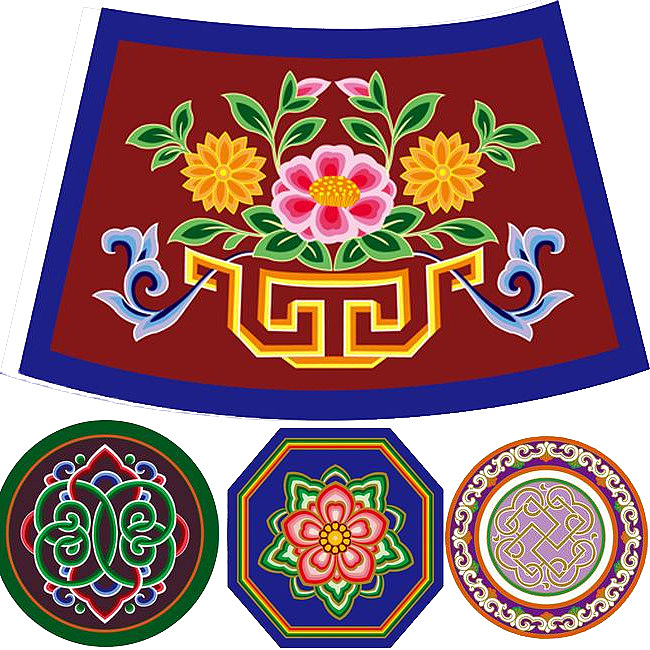 蒙古族传统服饰纹理
