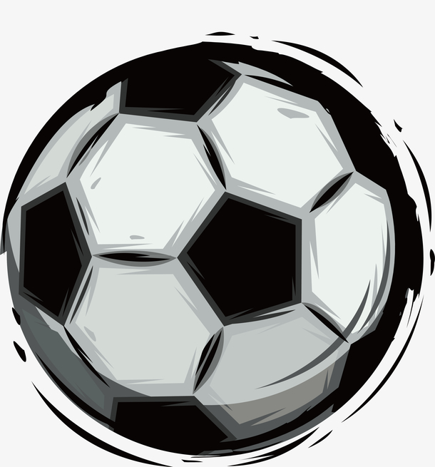 动感足球卡通足球花纹矢量素材