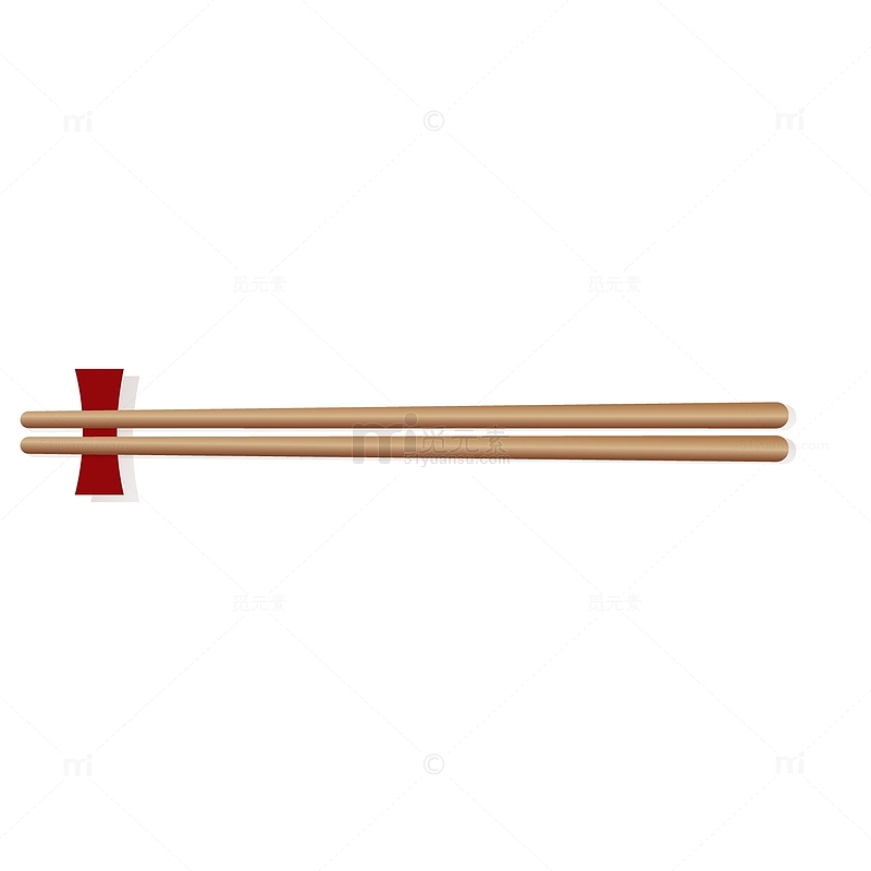 灰色筷子摆放元素