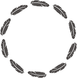 黑色简约羽毛框架