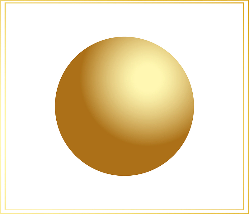 金色圆圈框架