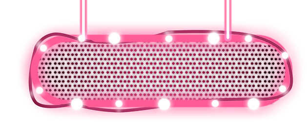 粉色霓虹灯牌子对话框展示牌