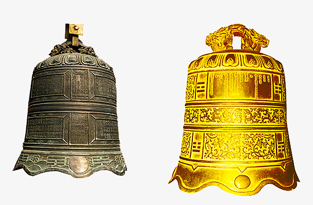 免抠古风钟装饰素材