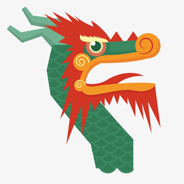 扁平化中国龙png下载