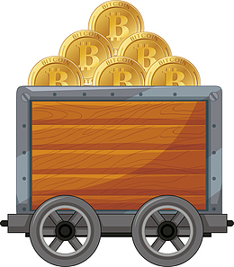 卡通动漫益智游戏金币车矢量素材