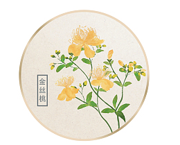 卡通圆扇装饰图案