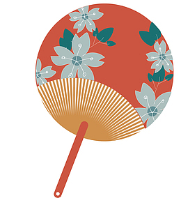 古风扇子免抠素材