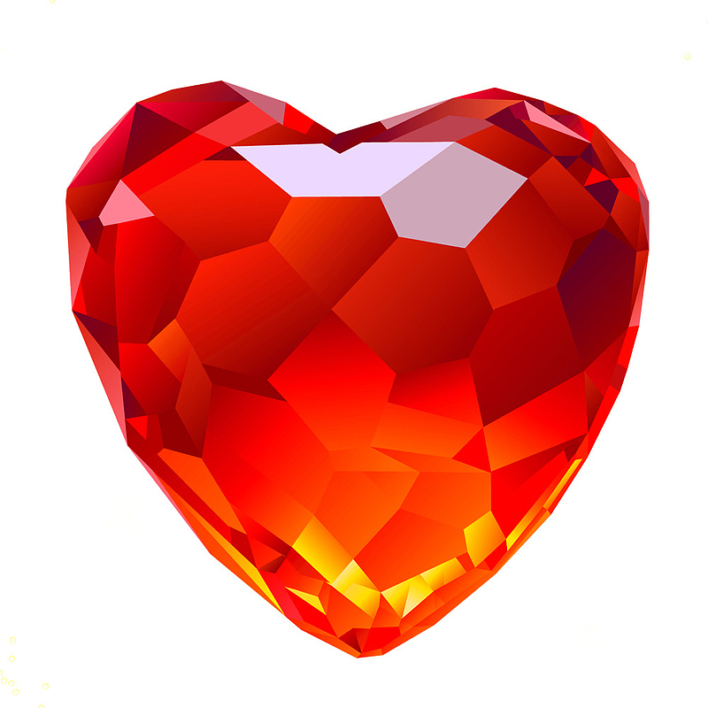 红色心形钻石
