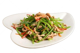 心形盘子美味尖椒肉丝