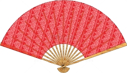 红色的高清古典扇子