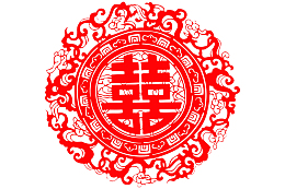 红色喜字窗花装饰免抠图