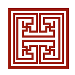 深红古风格子