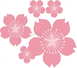 桃花手绘桃花矢量