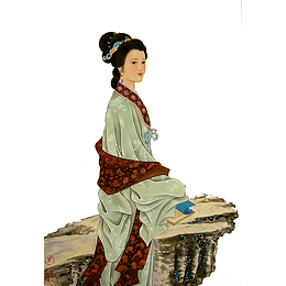 手绘古典美女红楼梦插画免抠